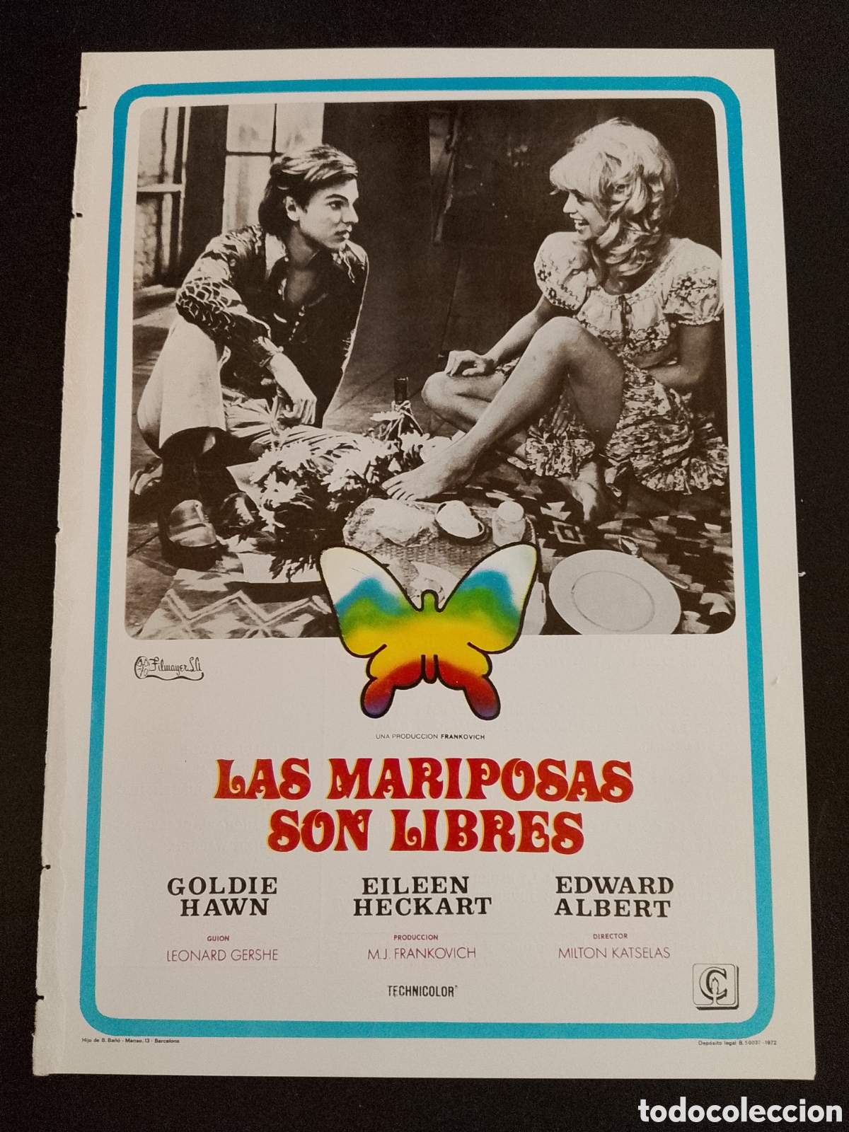 Cine: LAS MARIPOSAS SON LIBRES GOLDIE HAWN GUIA DE CINE ORIGINAL CA86