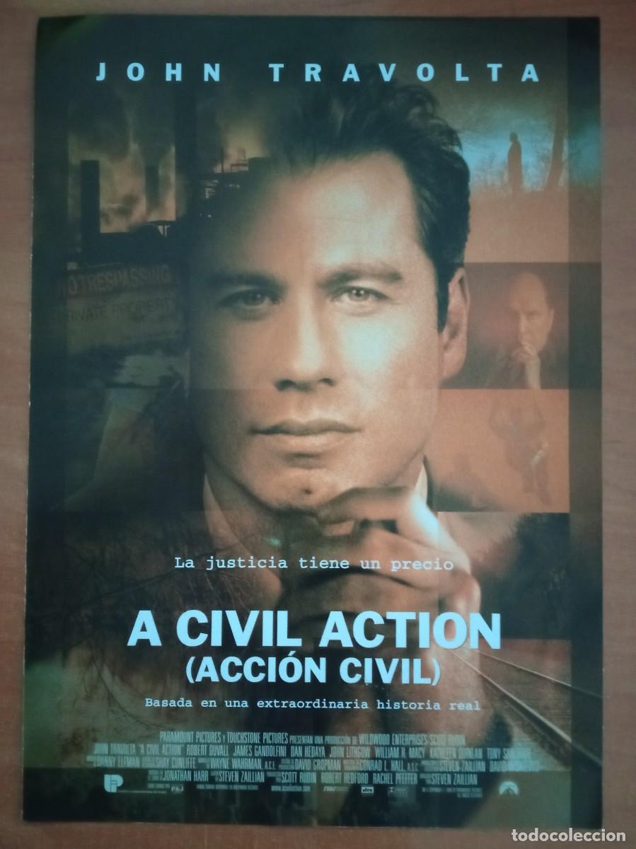 Cine: GU&Iacute;A PUBLICITARIA DE LA PEL&Iacute;CULA ACCI&Oacute;N CIVIL, JOHN TRAVOLTA