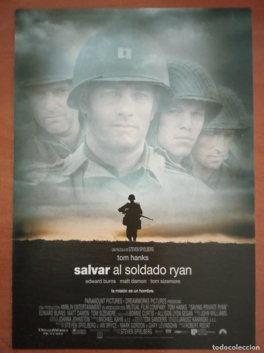 Cine: GU&Iacute;A PUBLICITARIA DE LA PEL&Iacute;CULA SALVAR AL SOLDADO RYAN, TOM HANKS