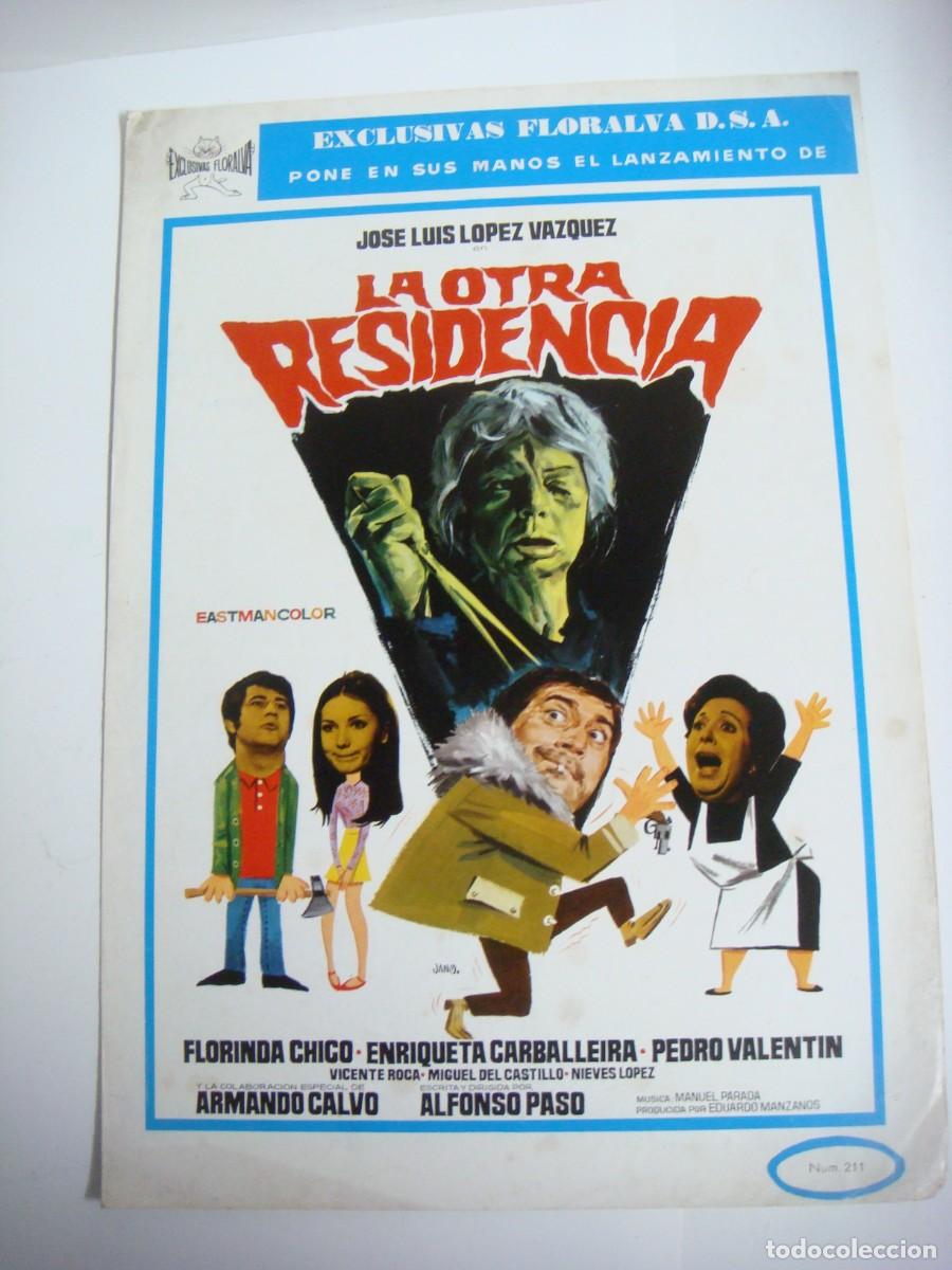 Cine: GUIA PUBLICITARIA DE LA OTRA RESIDENCIA CON JOSE LUIS LOPEZ VAZQUEZ Y FLORINDA CHICO-CAR-N&ordm;-1