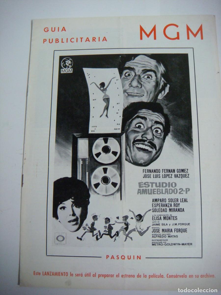 Cine: GUIA PUBLICITARIA DE ESTUDIO AMUEBLADO 2-P CON FERNANDO FERNAN VAZQUEZ Y J. L. LOPEZ VAZQUE-CAR-N&ordm;-1