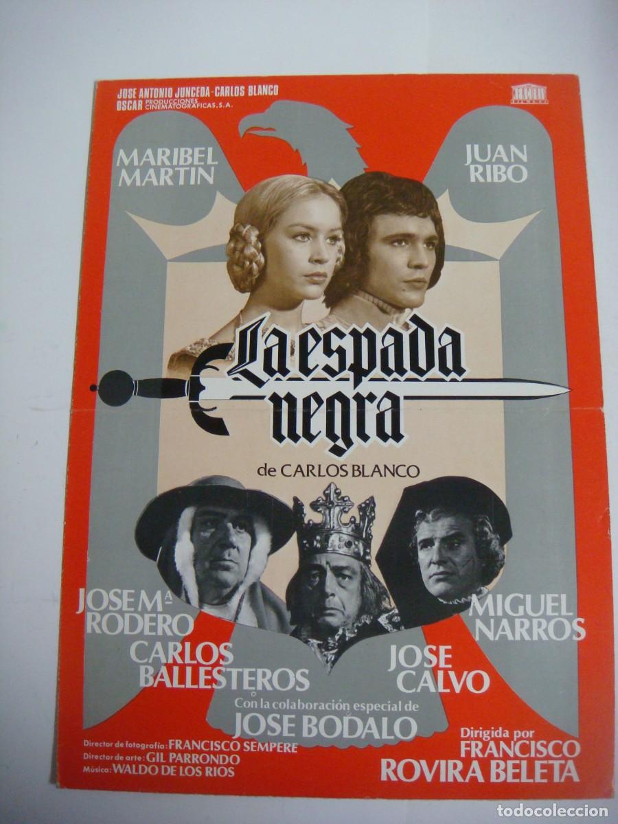 Cine: GUIA PUBLICITARIA DE LA ESPADA NEGRA CON MARIBEL MARTIN Y JUAN RIBO-CAR-N&ordm;-1