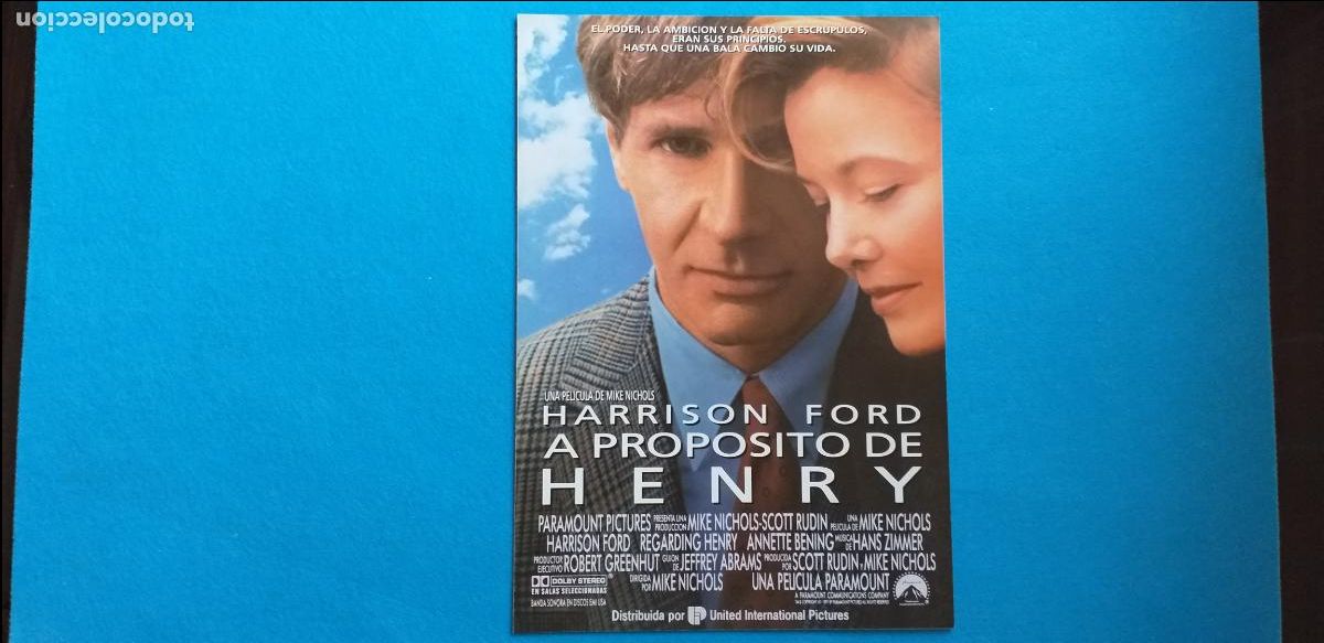 Cine: Guia doble. A prop&oacute;sito de Henry. Harrison Ford, Annette Bening, Michael Haley