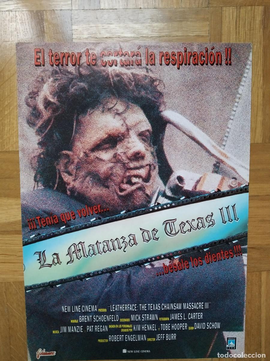 Cinema: GUIA LA MANTANZA DE TEXAS III. LEATHERFACE THE TEXAS CHAINSAW MASSACRE III NEW LINE CINEMA VER