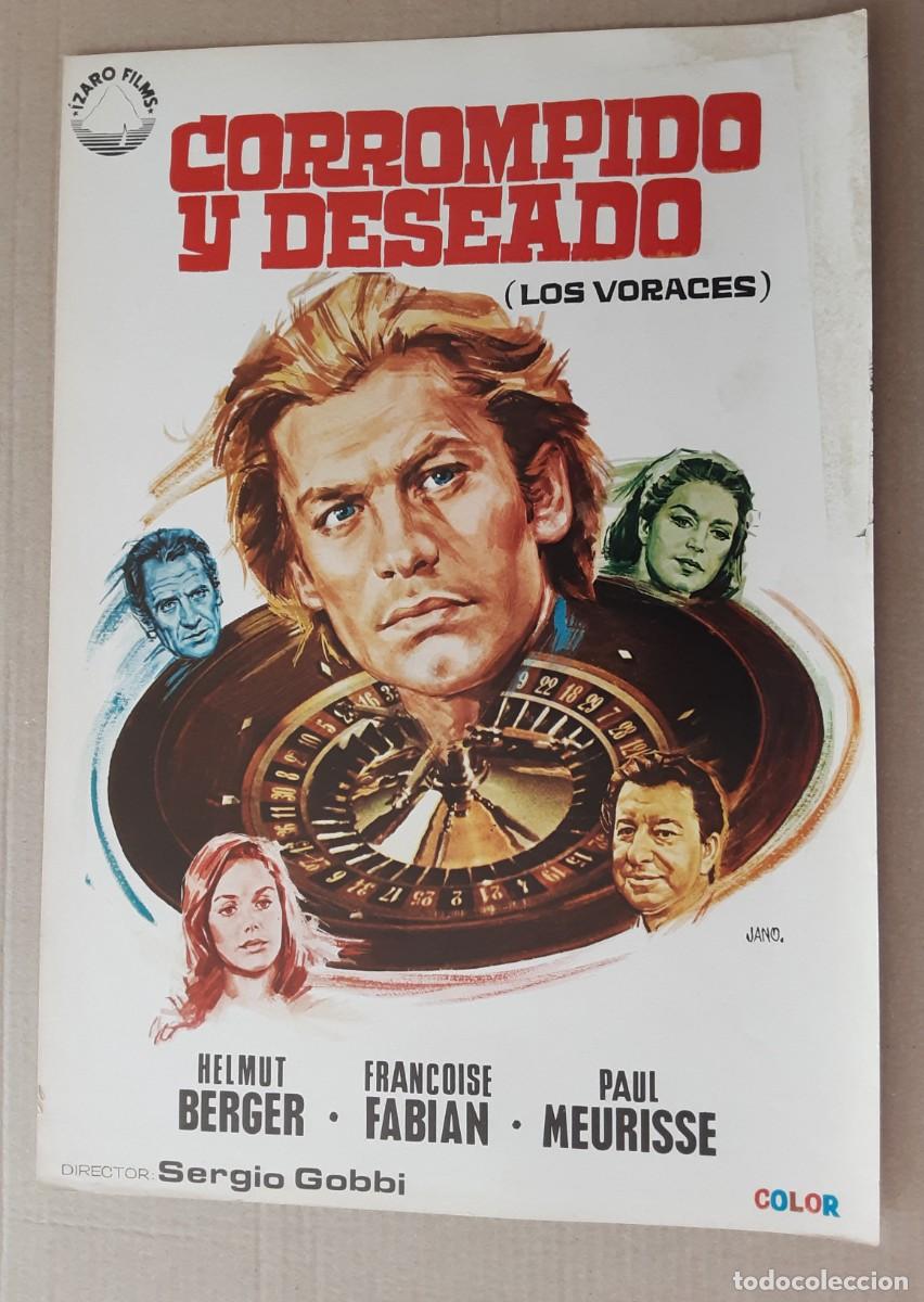 Cine: CORROMPIDO Y DESEADO ( LOS VORACES), HELMUT BERGER, FRAN&Ccedil;OISE FABIAN, PAUL MEURISSE.