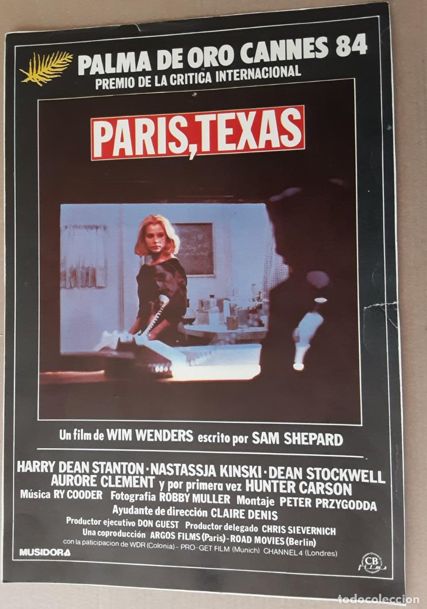 Cine: PARIS, TEXAS. HARRY DEAN STANTON, NASTASSJA KINSKI.