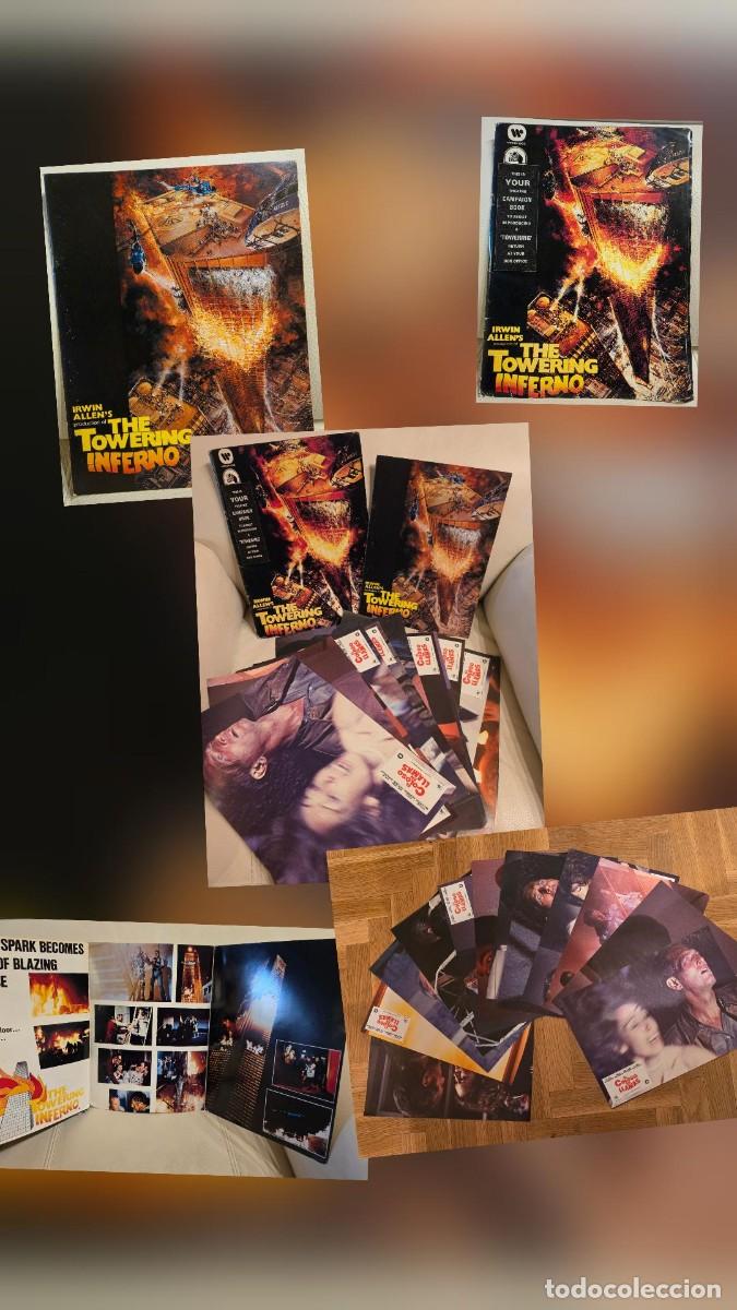 Cine: Lote vitage The towering inferno (El coloso en llamas ) 12 Fotografias y 2 Programas originales