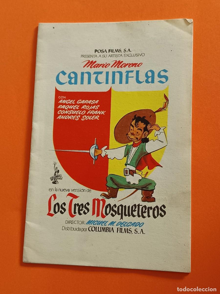 Cine: GUIA DE CINE TIPO LIBRITO 20 PAGINAS LOS TRES MOSQUETEROS CANTINFLAS
