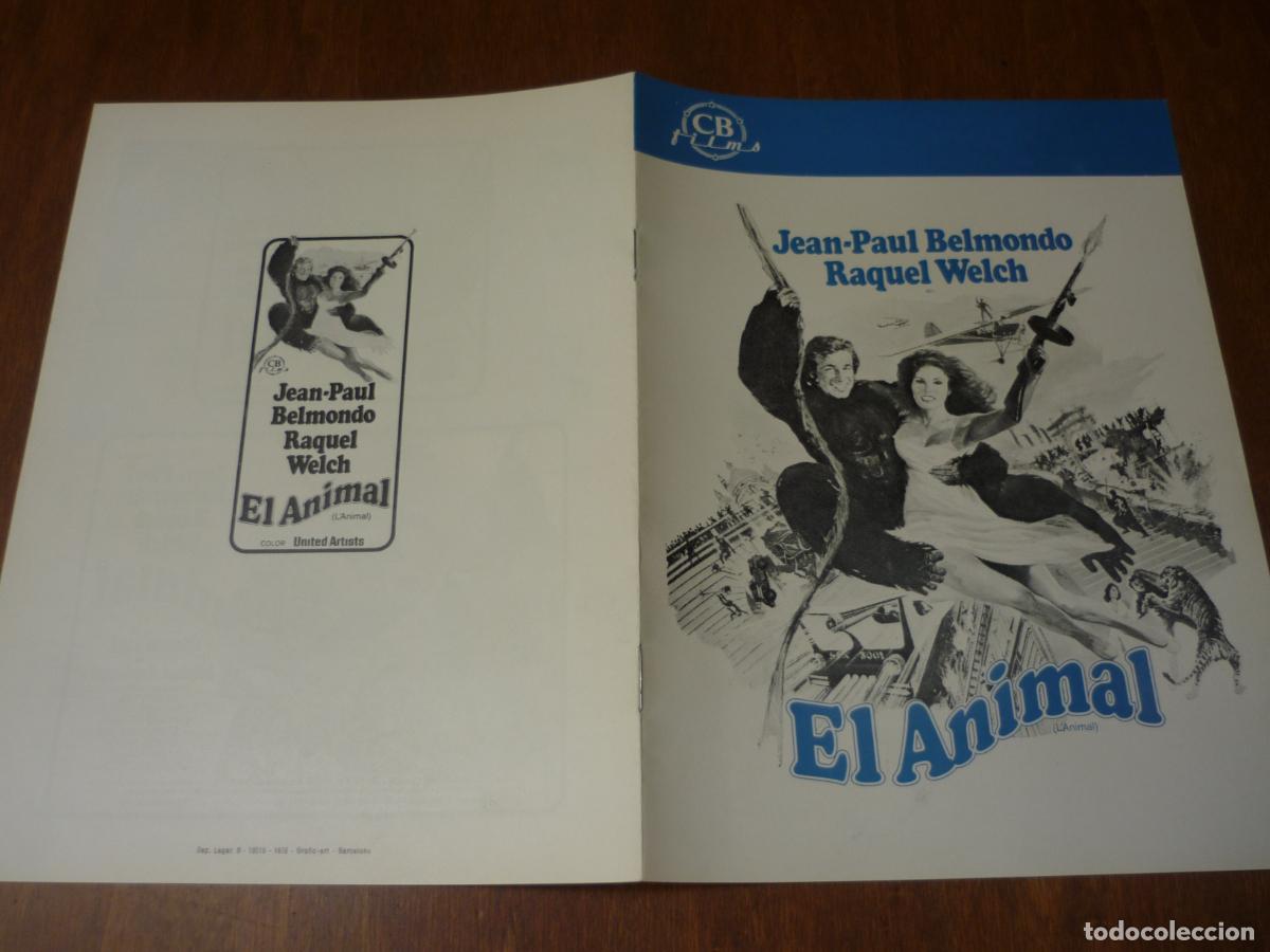 Cine: el animal - guia publicitaria original - jean paul belmondo raquel welch jane birkin l'animal