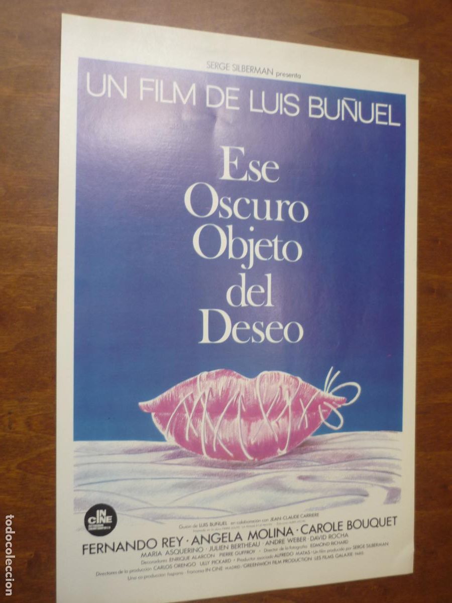Cine: ese oscuro objeto del deseo - guia publicitaria original - luis bu&ntilde;uel angela molina fernando rey
