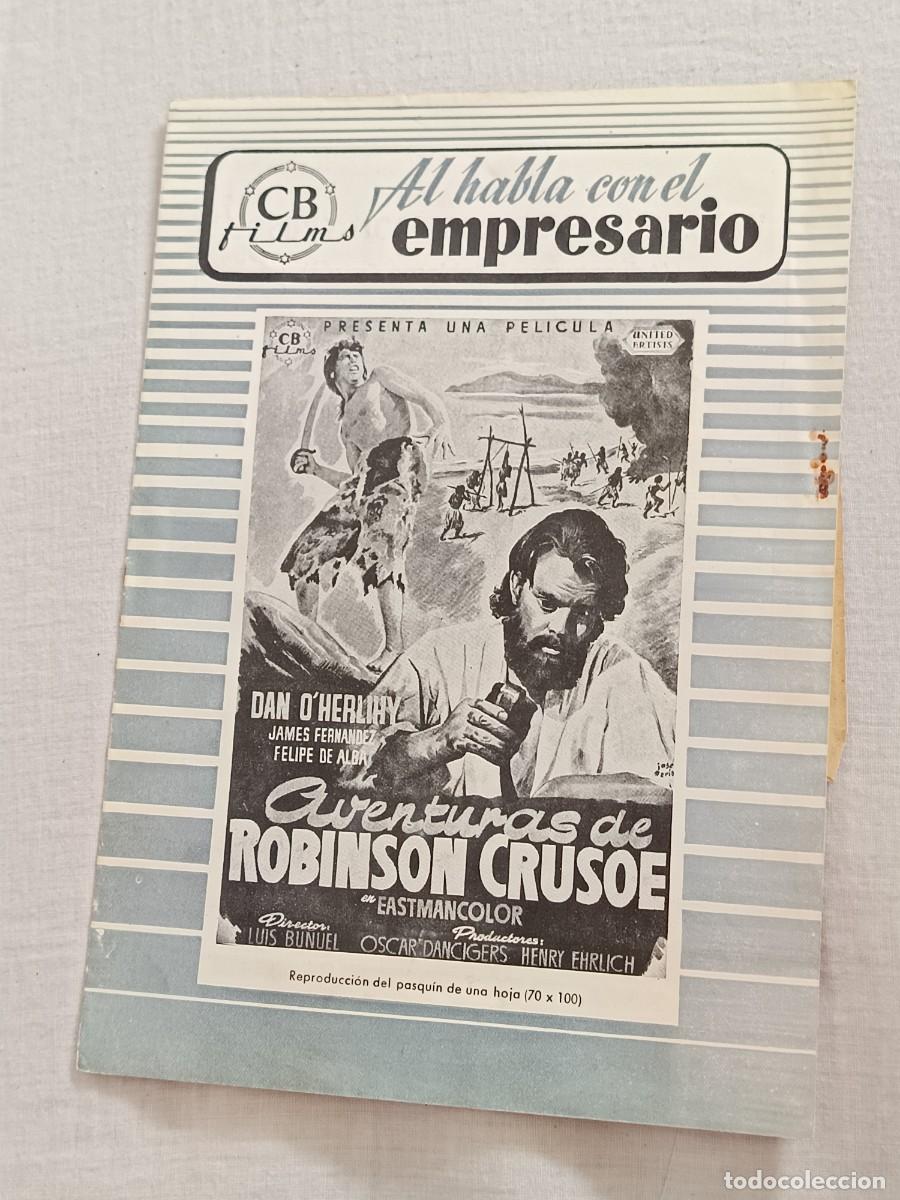 Cinema: GUIA DE CINE 8 PAGINAS AVENTURAS DE ROBINSON CRUSOE