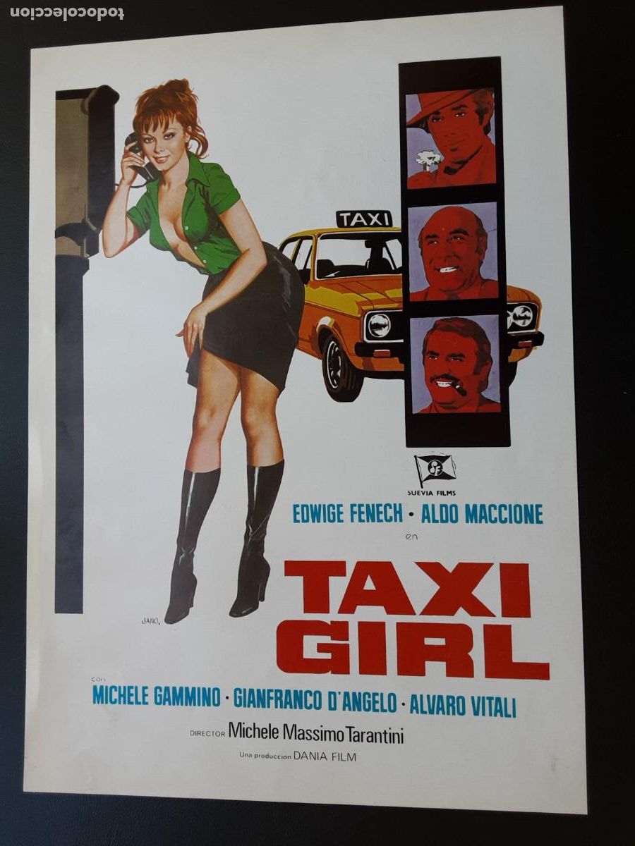 Cine: Taxi girl. Edwige Fenech. Dibujo de Jano