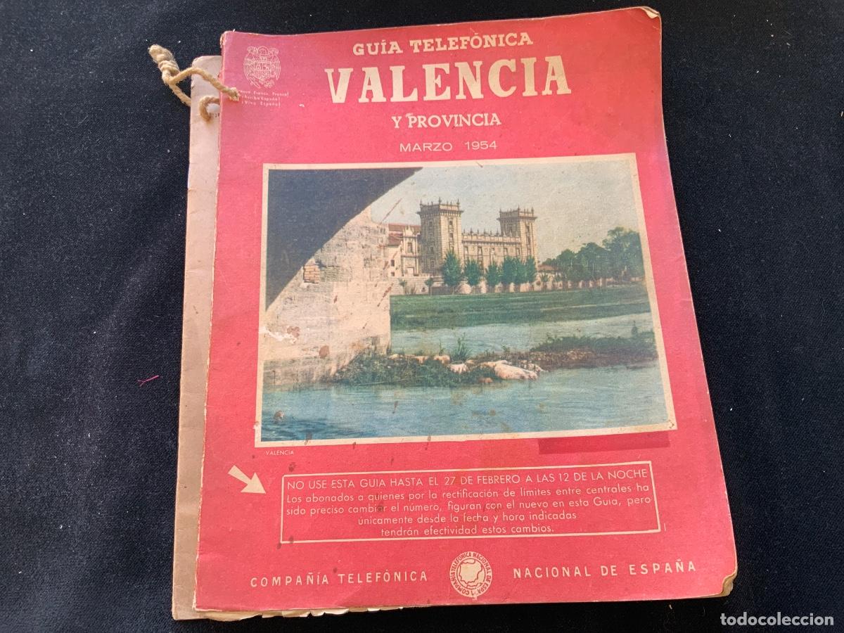 Cine: Guia telefonica y suplemento, Valencia 1954.