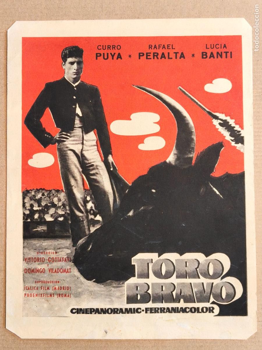 Cine: TORO BRAVO RAFAEL PERALTA GUIA DE CINE 1962