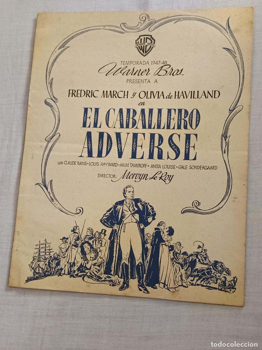 Cine: GUIA DE CINE TIPO LIBRITO 18 PAGINAS EL CABALLERO ADVERSE FREDRIC MARCH