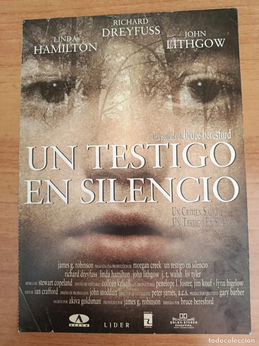 Cine: G35-- GUIA DE LA PELICULA -- UN TESTIGO EN SILENCIO