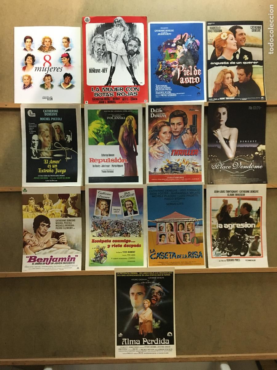 Cine: G10261 CATHERINE DENEUVE COLECCION 13 GUIAS ORIGINALES ESPA&Ntilde;OLAS