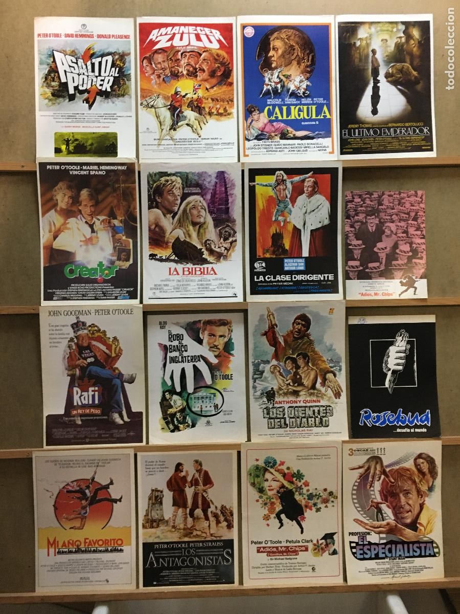 Cine: G10267 PETER O'TOOLE COLECCION 16 GUIAS ORIGINALES ESPA&Ntilde;OLAS