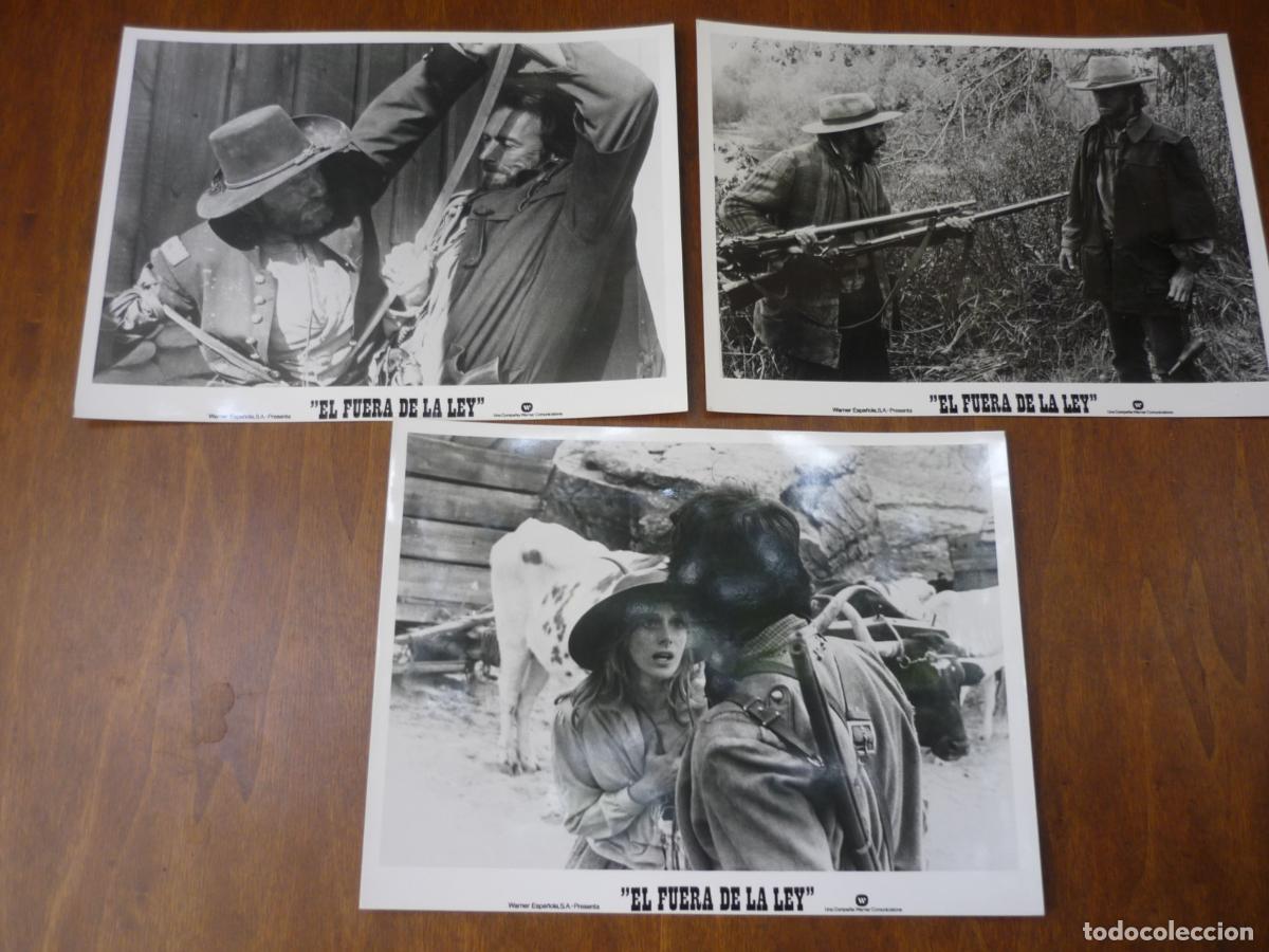 Cine: el fuera de la ley - 3 fotos originales b/n - clint eastwood sondra locke The Outlaw Josey Wales