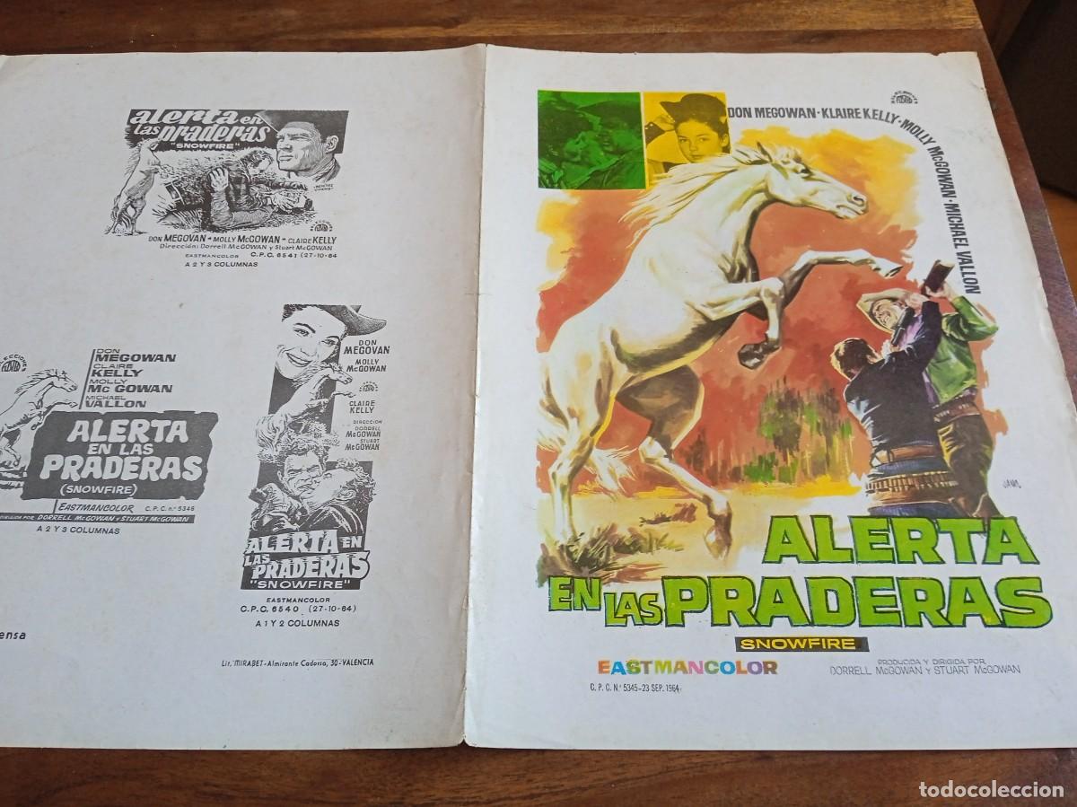 Cinema: Alerta en las praderas - Don Megowan, Klaire Kelly, - Guia original S. Fuster 1964