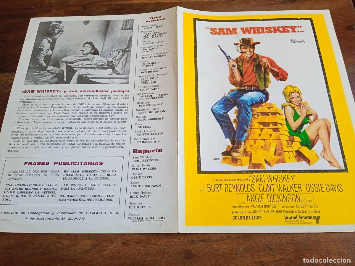 Cine: Sam Whiskey - Burt Reynolds, Angie Dickinson, Clint Walker - Guia original Filmayer 1969 jano