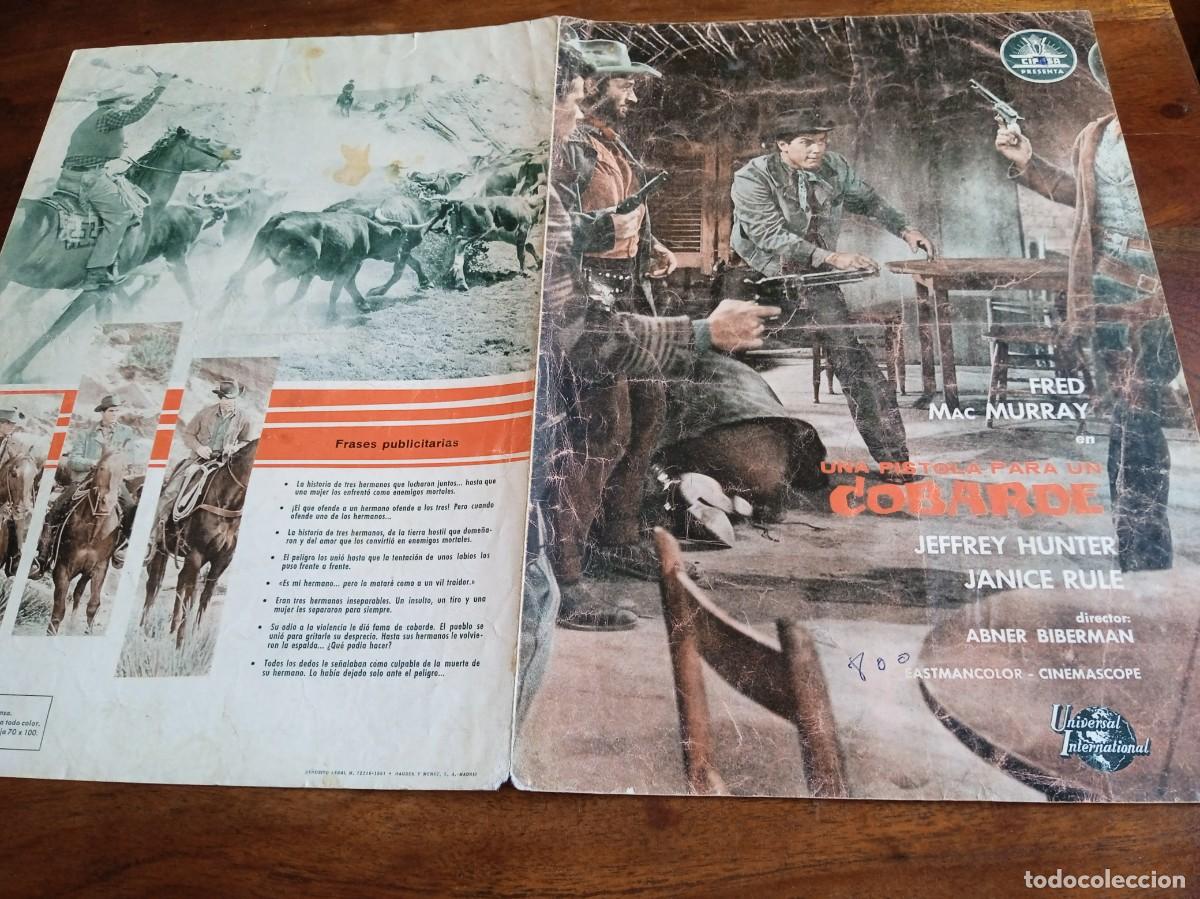 Cinema: Una pistola para un cobarde - Fred MacMurray, Jeffrey Hunter - Guia original Cifesa 1961