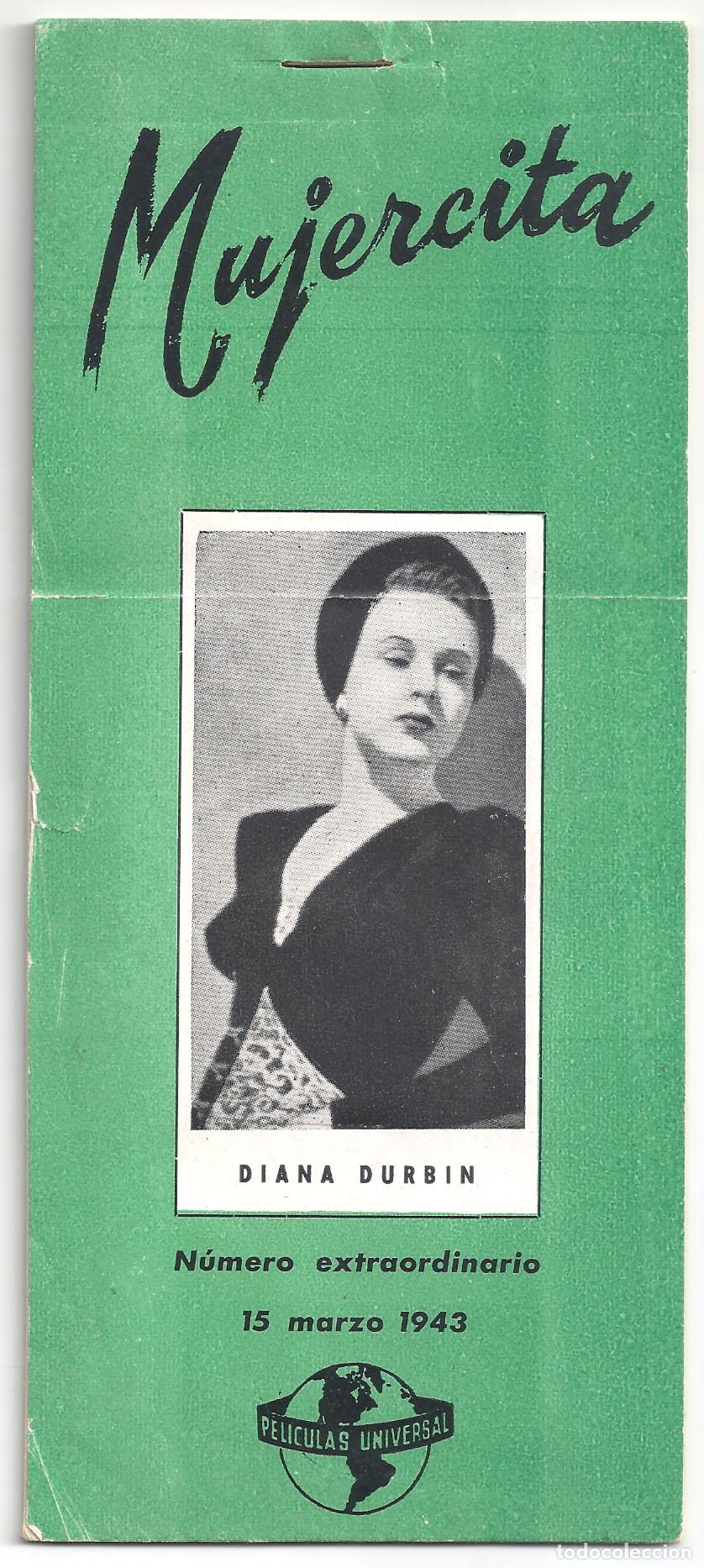 Cin&eacute;ma: G10285 MUJERCITA DIANA DURBIN FRANCHOT TONE GUIA ORIGINAL UNIVERSAL ESTRENO