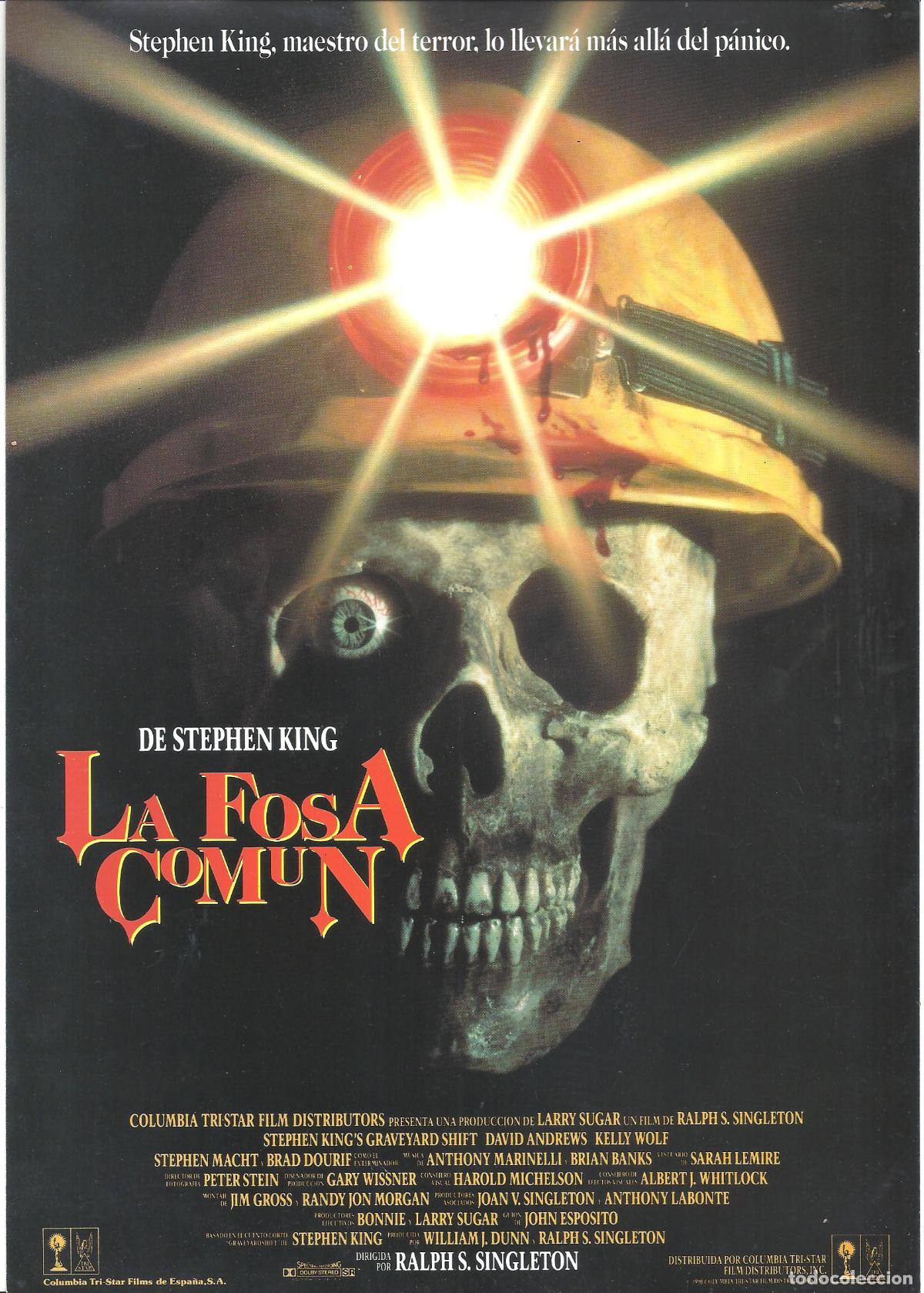 Cinema: G10277 LA FOSA COMUN STEPHEN KING TERROR GUIA ORIGINAL COLUMBIA ESTRENO