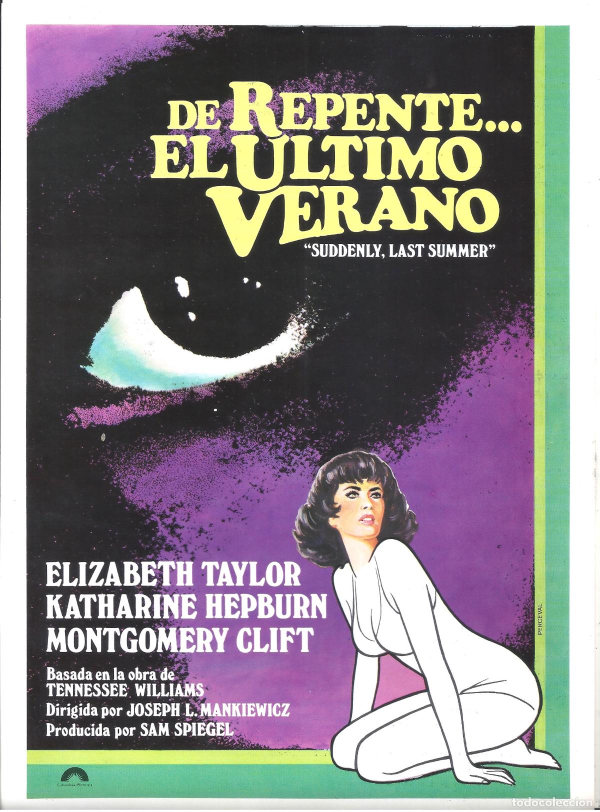 Cin&eacute;ma: G10280 DE REPENTE EL ULTIMO VERANO ELIZABETH TAYLOR KATHARINE HEPBURN GUIA ORIGINAL SUEVIA R-79 h5