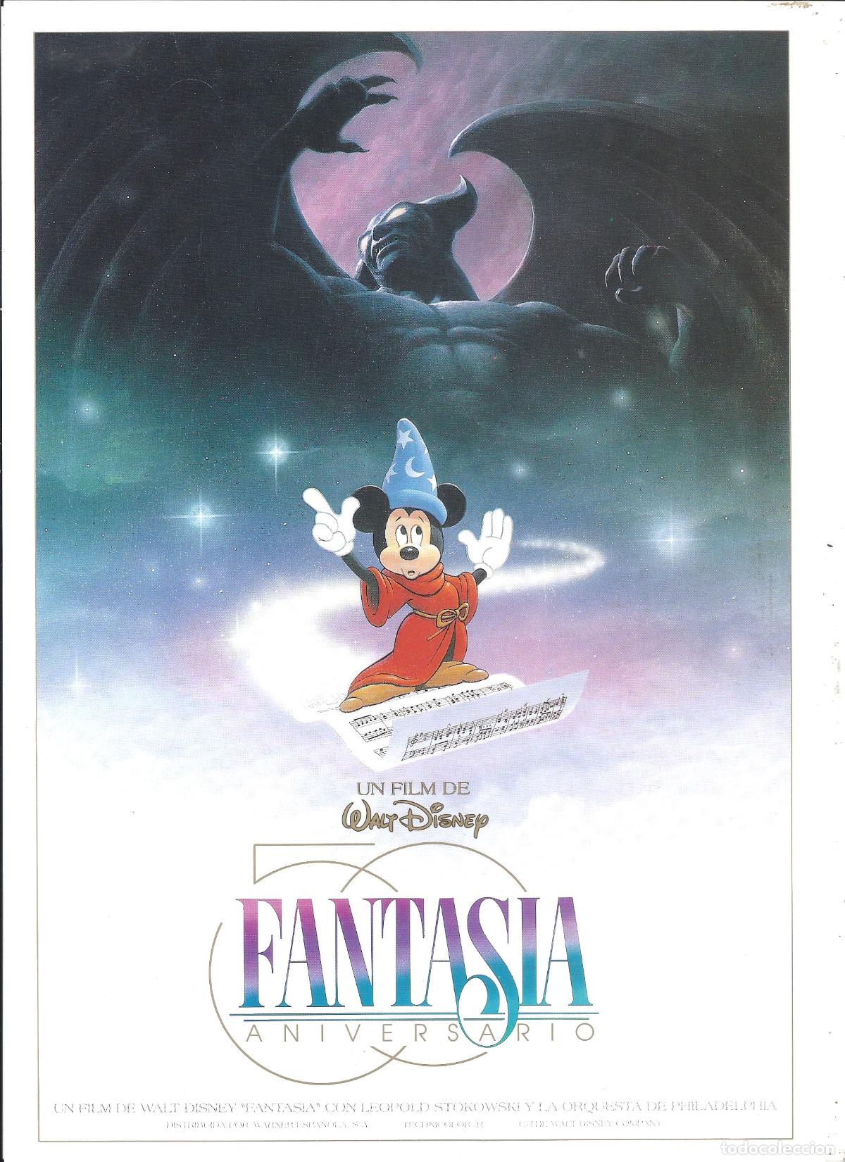 Cine: G10284 FANTASIA WALT DISNEY GUIA ORIGINAL WARNER R-90
