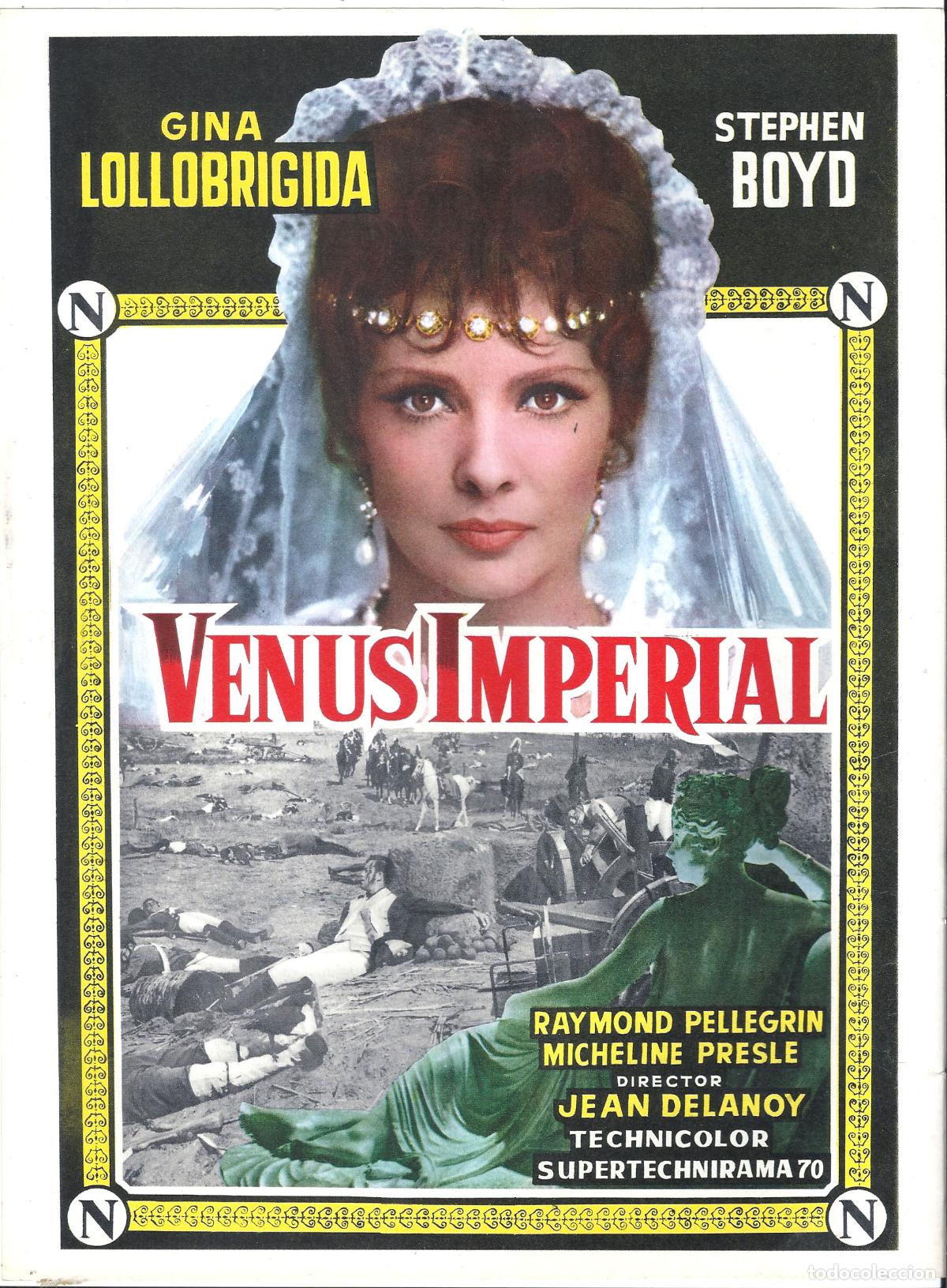 Cine: G10288 VENUS IMPERIAL GINA LOLLOBRIGIDA GUIA ORIGINAL MERCURIO ESTRENO