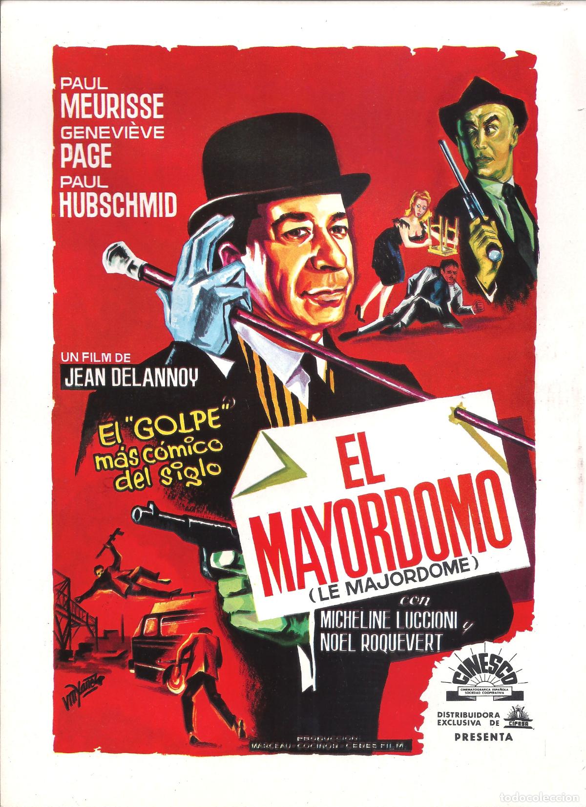 Cinema: G10291 EL MAYORDOMO PAUL MEURISSE GENEVIEVE PAGE JEAN DELANNOY GUIA ORIGINAL CINESCO ESTRENO
