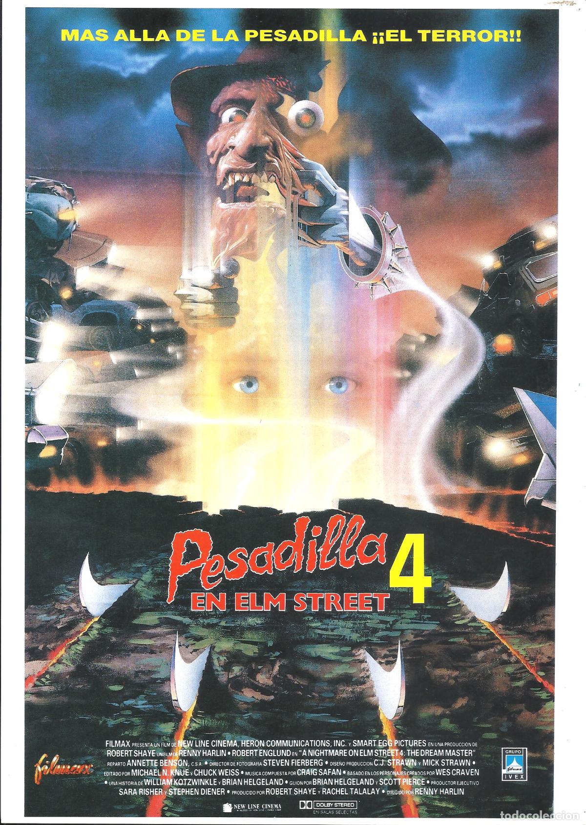 Cin&eacute;ma: G10296 PESADILLA EN ELM STREET 4 ROBERT ENGLUND GUIA ORIGINAL FILMAX ESTRENO h1