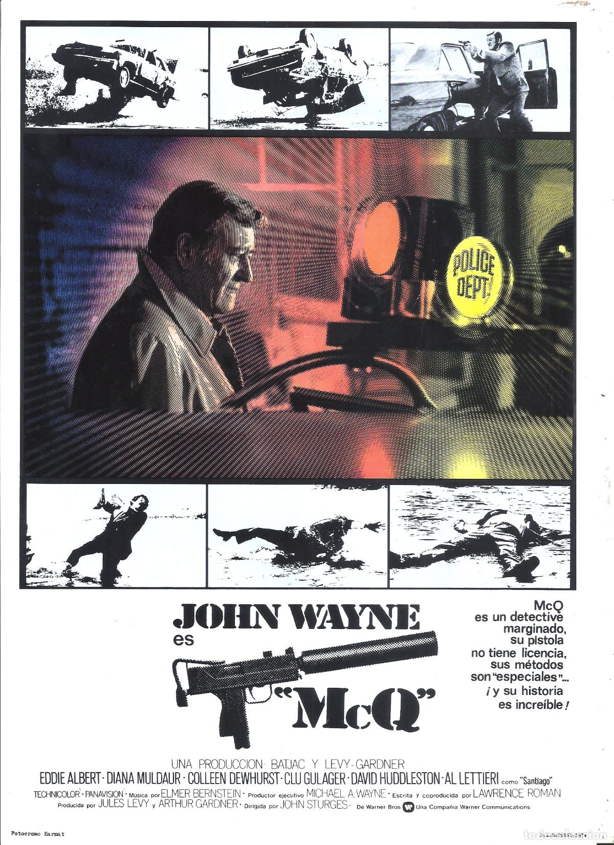 Cine: G10306 MCQ JOHN WAYNE GUIA ORIGINAL WARNER ESTRENO
