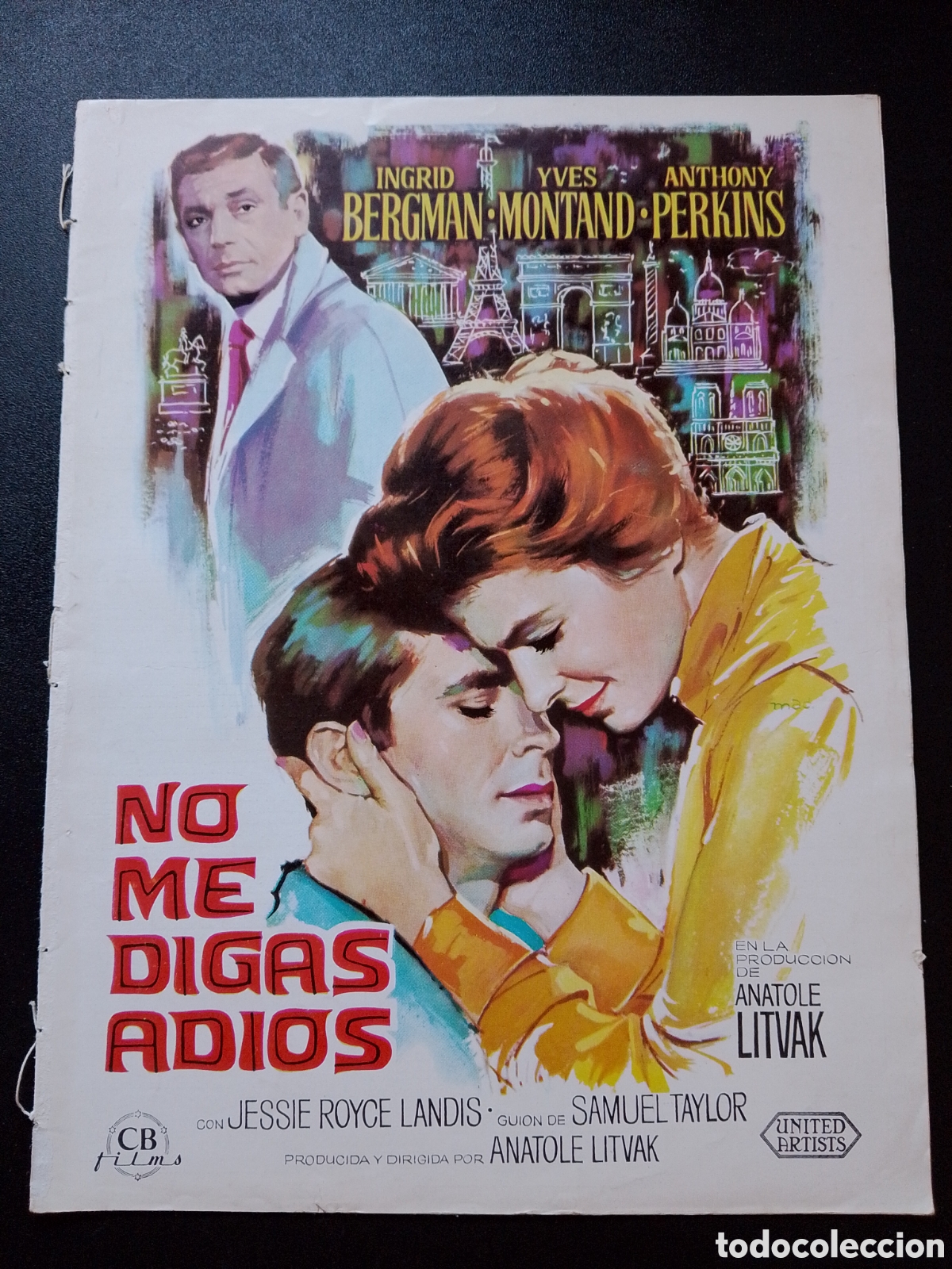 Cine: NO ME DIGAS ADIOS INGRID BERGMAN YVES MONTAND GUIA CINE ORIGINAL