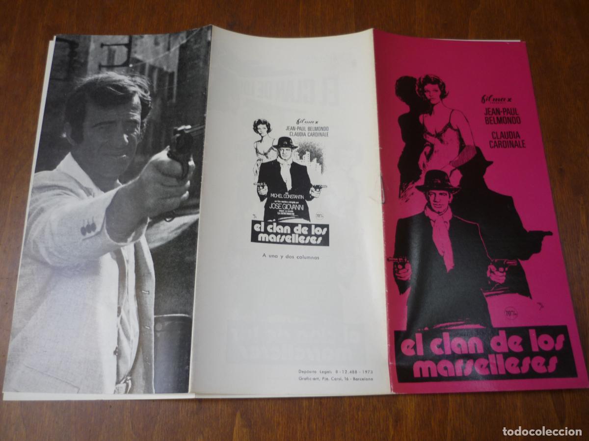 Cine: el clan de los marselleses - guia publicitaria original jean paul belmondo cardinale jose giovanni