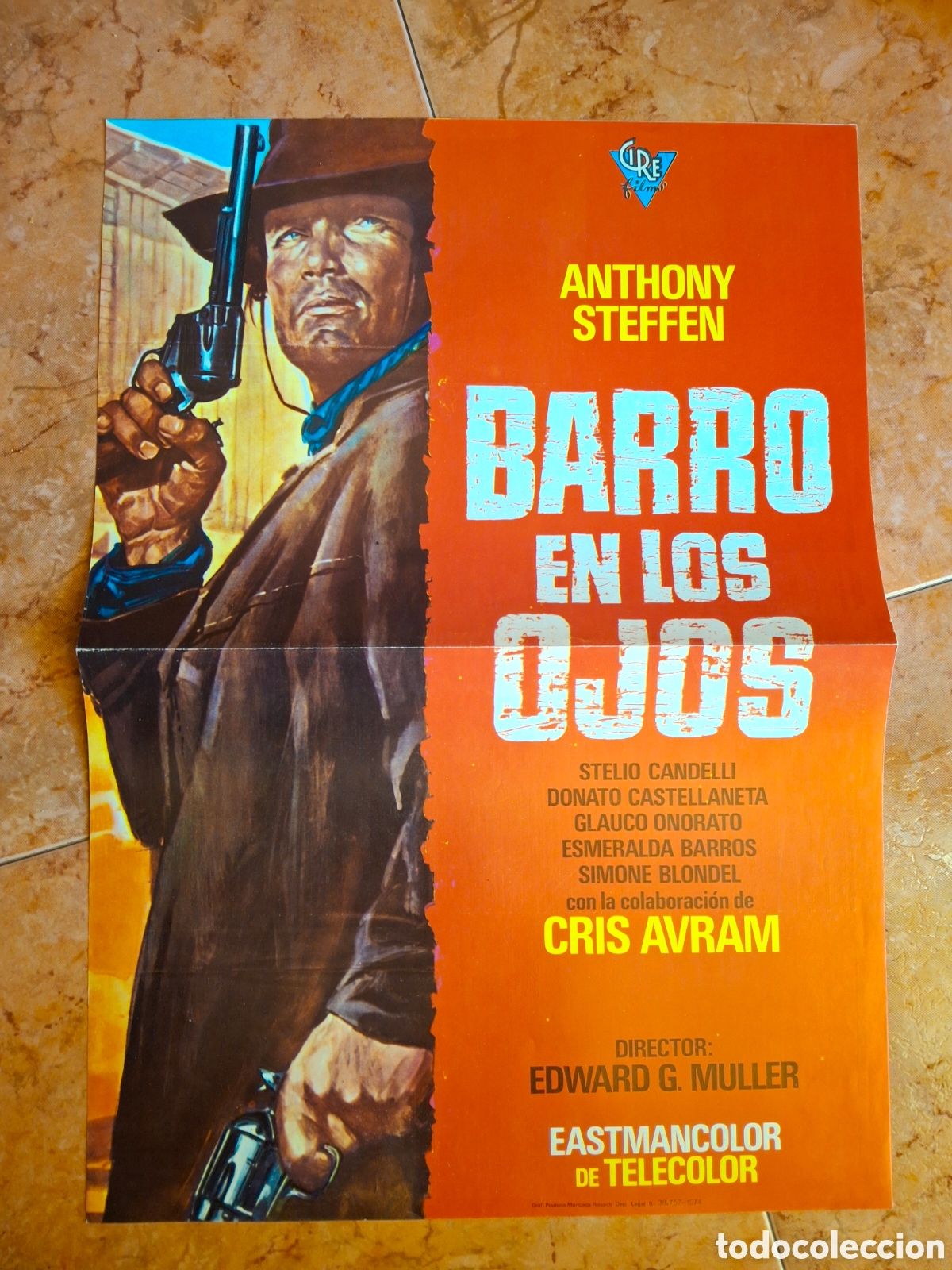 Cinema: Programa de mano / D&iacute;ptico de cine - BARRO EN LOS OJOS (W Django!, 1971) - Anthony Steffen