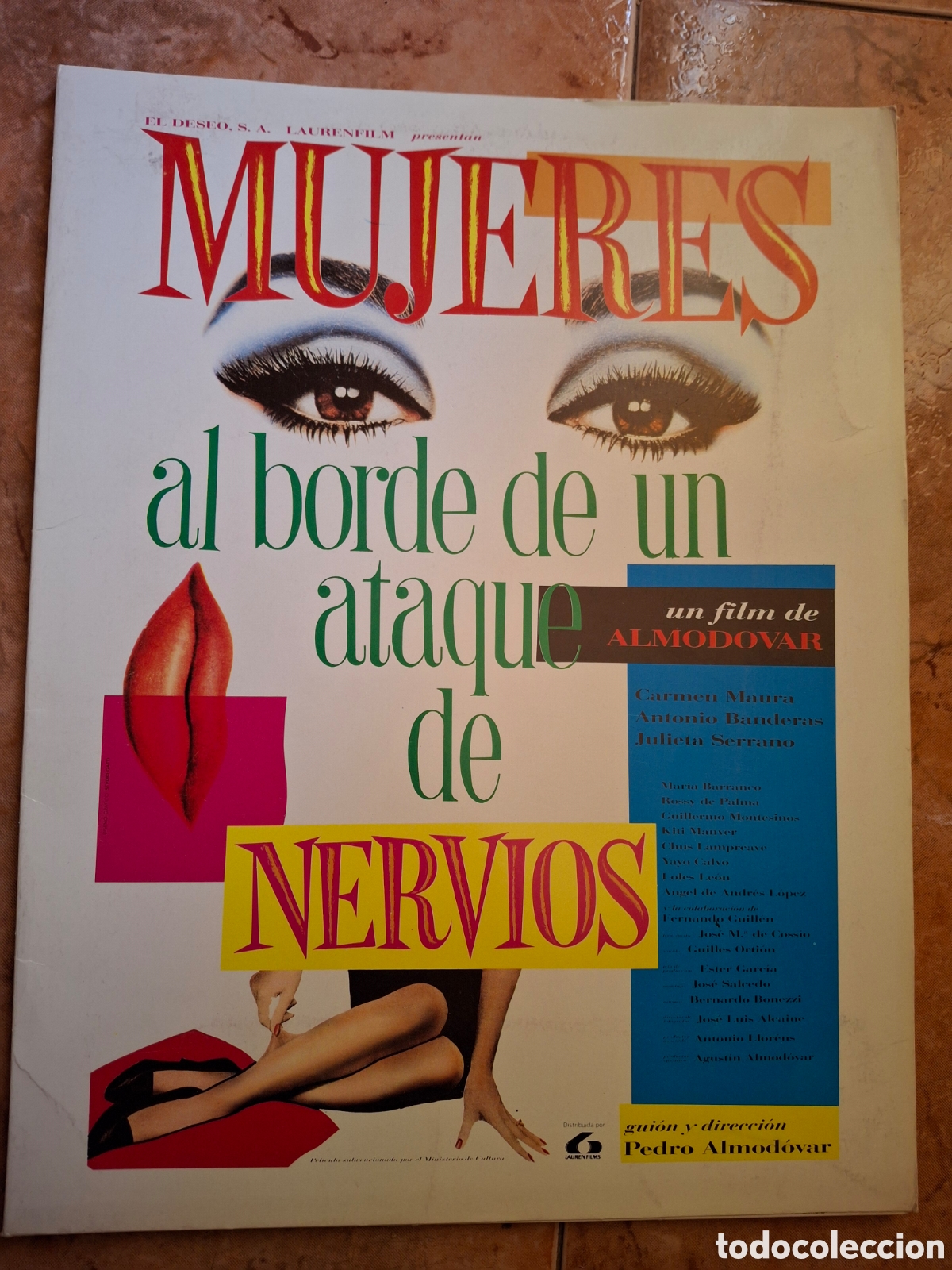 Cine: RARO Press Kit Internacional 'Mujeres al borde de un ataque de nervios' (1988) - Almod&oacute;var (Libreto
