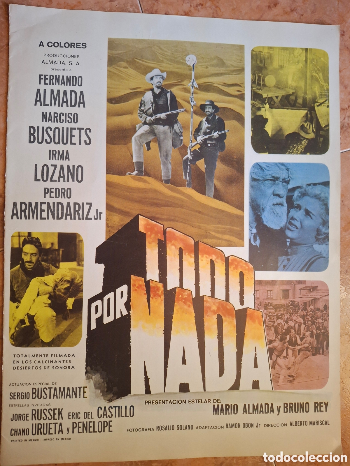 Cinema: Gu&iacute;a Publicitaria / Pressbook Original &rdquo;Todo Por Nada&rdquo; (1969) - Hermanos Almada