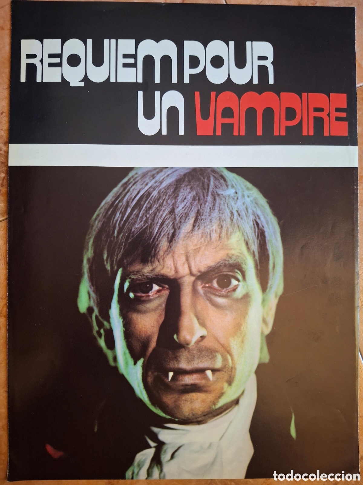 Cinema: Dossier de prensa Internacional 1971 - R&Eacute;QUIEM POR UN VAMPIRO (Jean Rollin) - Tr&iacute;ptico Desplegable C