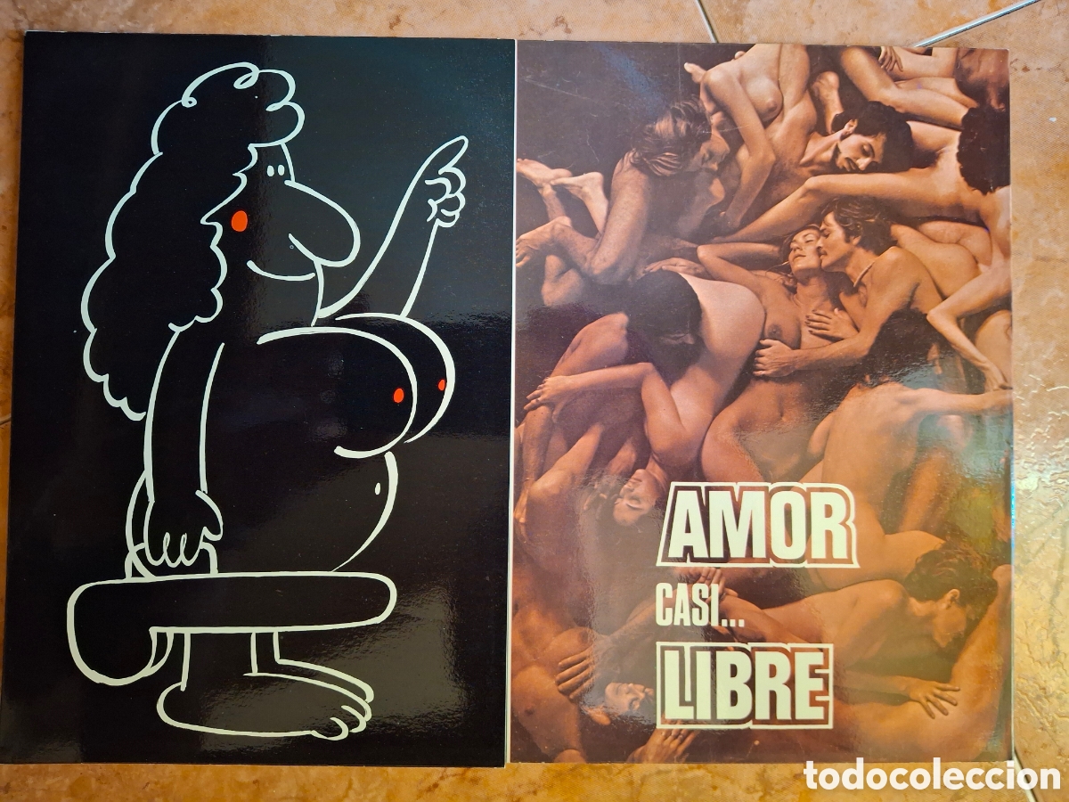 Kino: Tr&iacute;ptico Internacional Cine &rdquo;Amor Casi Libre&rdquo; (1976) - Ilustraci&oacute;n Manuel Summers - Muy Raro