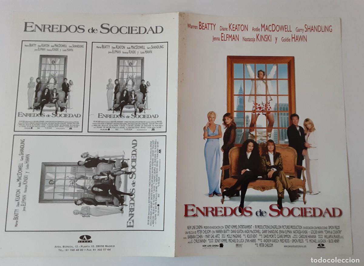 Cine: ENREDOS DE SOCIEDAD, WARREN BEATTY, DIANE KEATON, ANDIE MACDOWELL, NATASSJA KINSKI.