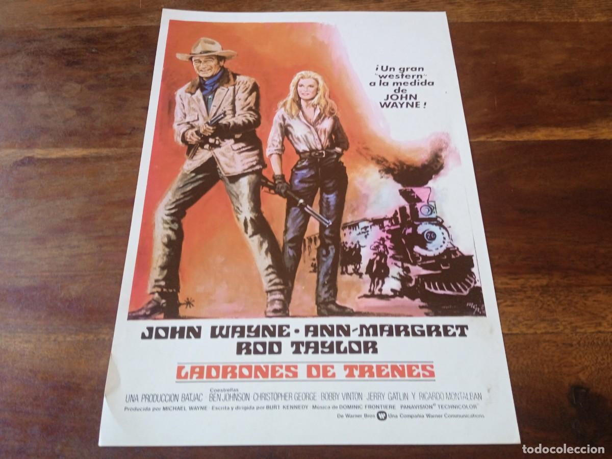 Cine: Ladrones de trenes - John Wayne, Ann-Margret, Rod Taylor - Guia original Warner 1975