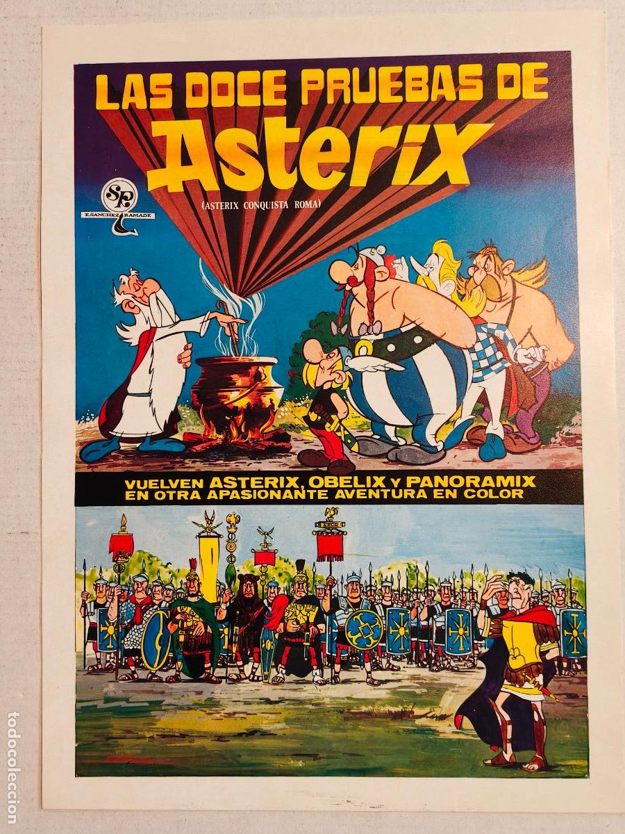 Cine: LAS DOCE PRUEBAS DE ASTERIX GUIA DE 1976