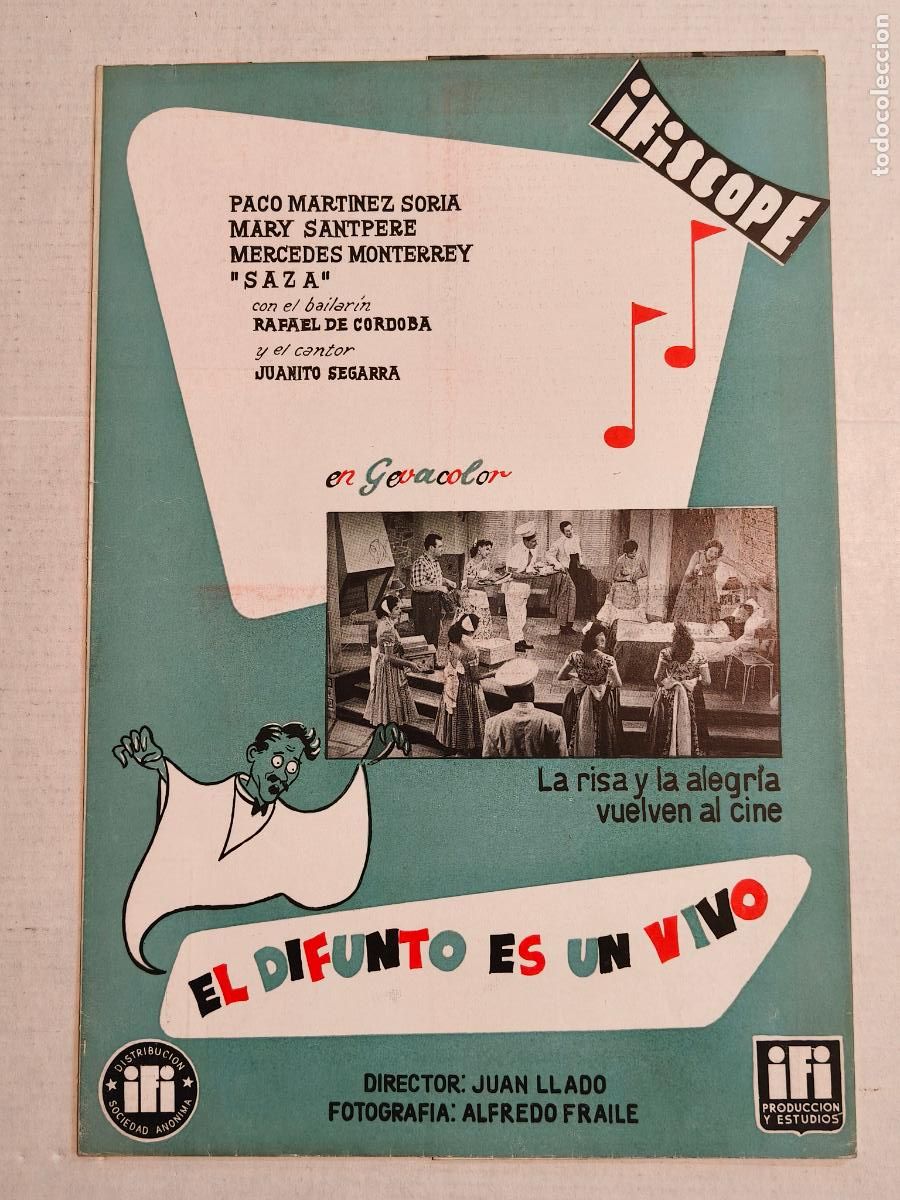 Cine: EL DIFUNTO ES UN VIVO GUIA DE CINE 1956