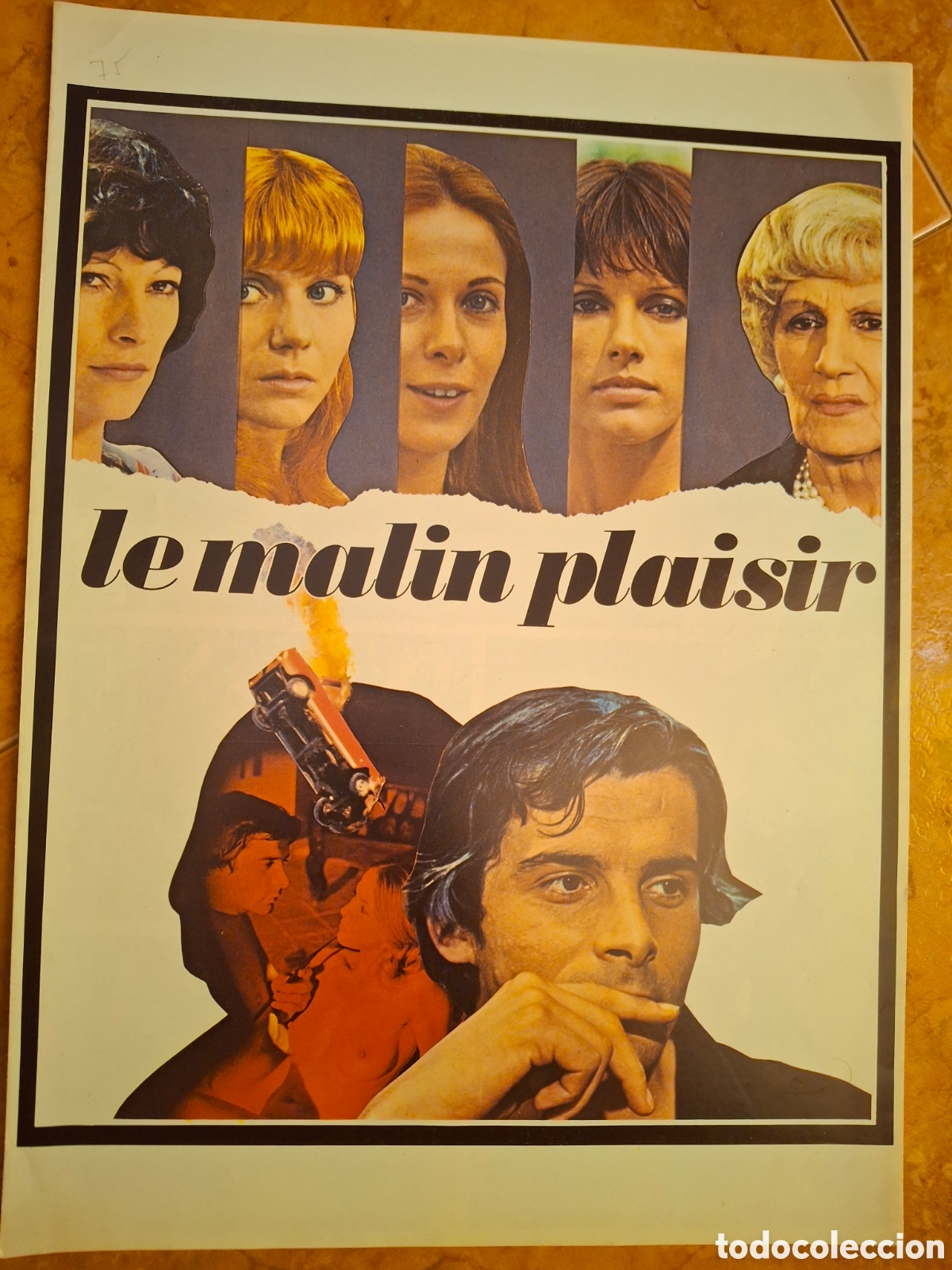 Cine: Tr&iacute;ptico Cine Vintage &rdquo;Le Malin Plaisir&rdquo; (1975) - Dossier de Prensa Multiling&uuml;e - Placer Maligno