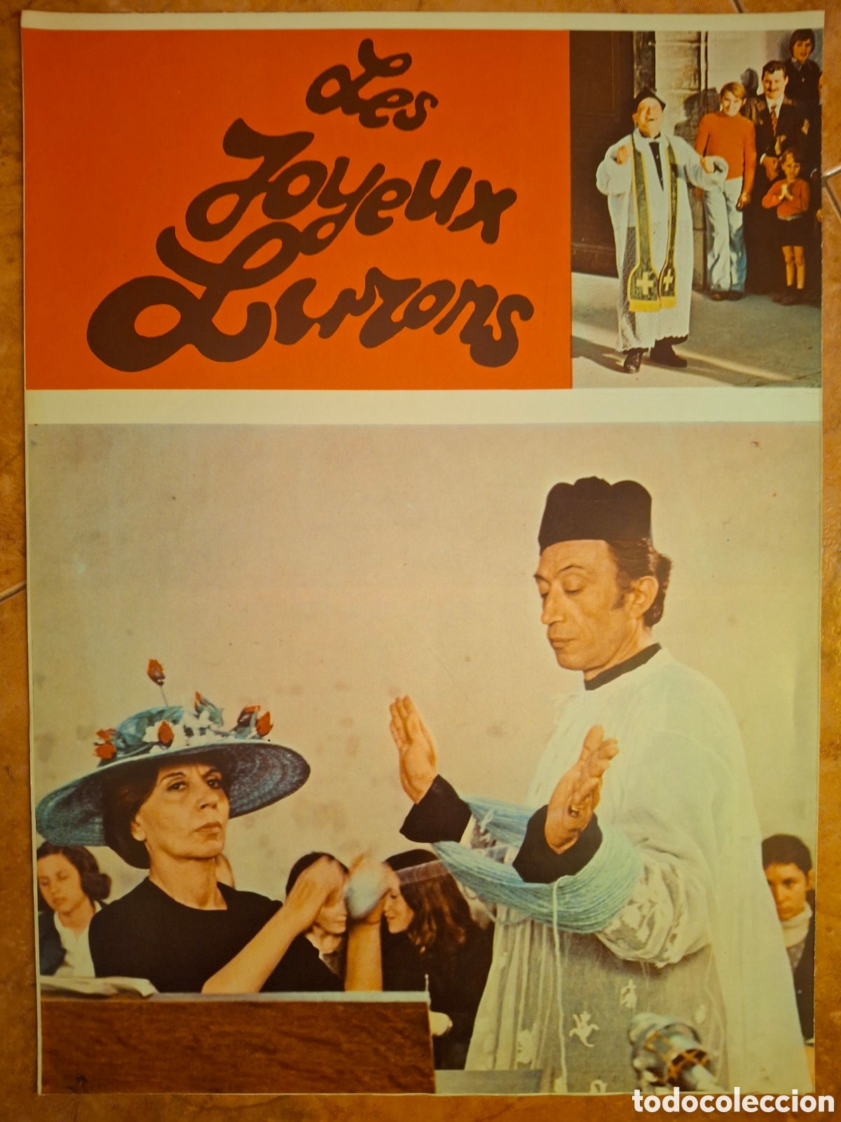Cine: Raro Folleto Tr&iacute;ptico Internacional de Cine - LES JOYEUX LURONS (1972) - Cuatro Idiomas - Michel Gal