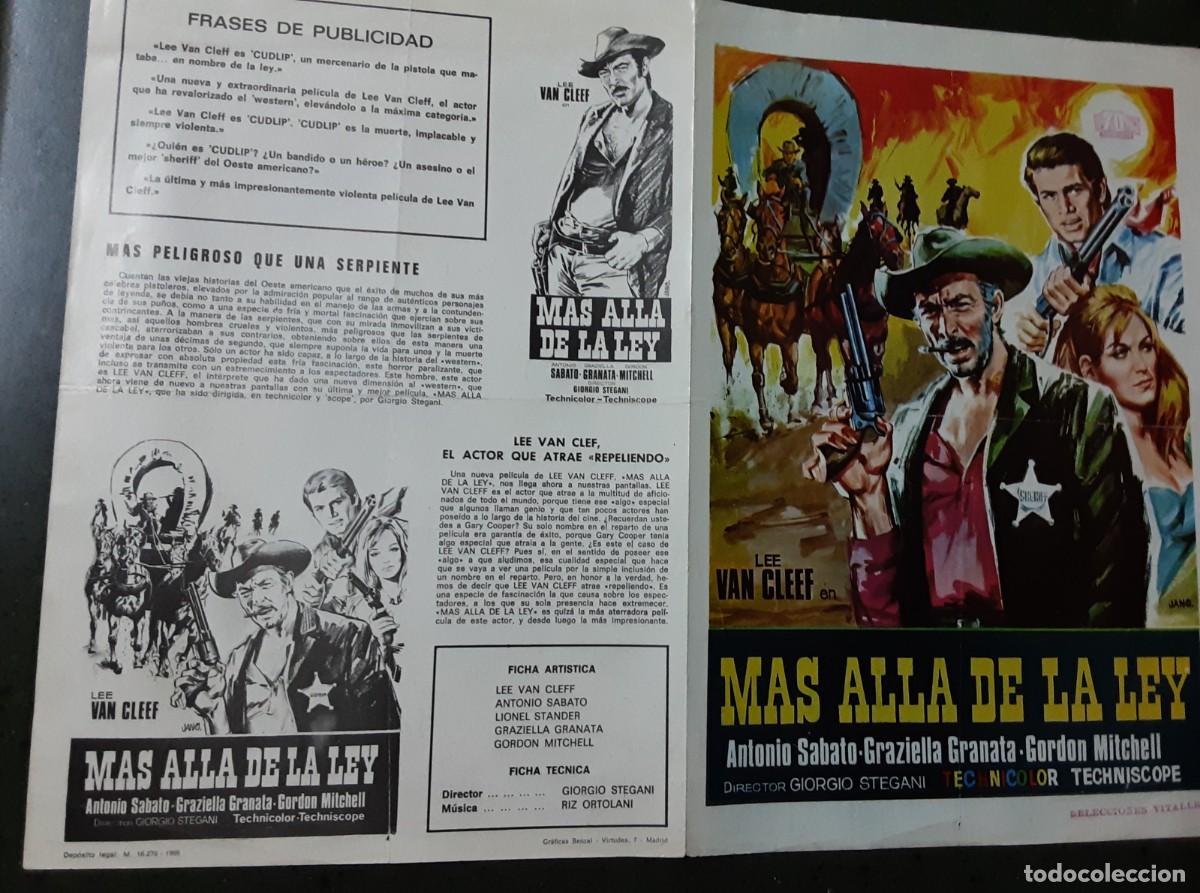 Cine: M&Aacute;S ALL&Aacute; DE LA LEY, LEE VAN CLEEF, ANTONIO SABATO, GRAZIELLA GRANATA.