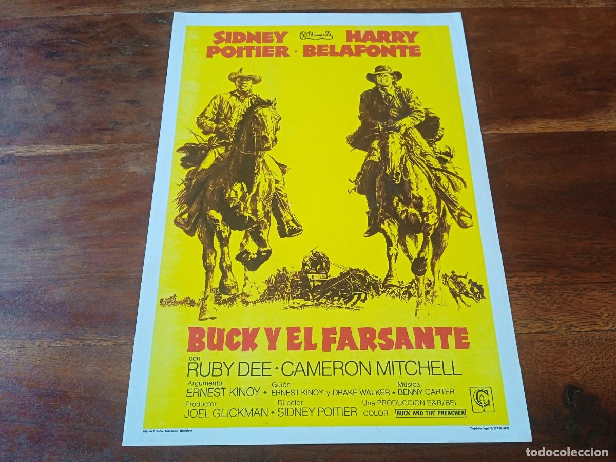 Cine: Buck y el farsante - Sidney Poitier, Harry Belafonte, Ruby Dee - Guia original Filmayer 1972