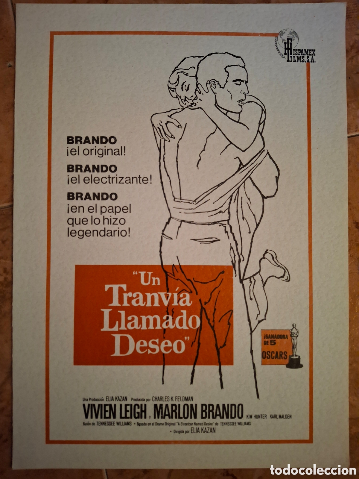 Cinema: Gu&iacute;a cinematogr&aacute;fica original &rdquo;Un Tranv&iacute;a Llamado Deseo&rdquo; (1951) - D&iacute;ptico Hispamex